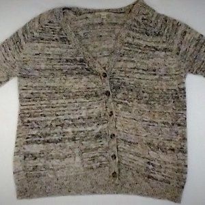 Black, white, and gray cardigan